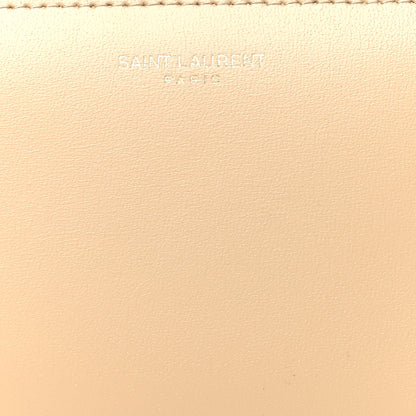 Saint Laurent Calfskin Monogram Bi-Fold Zipped Wallet Nude Powder 8 of 9