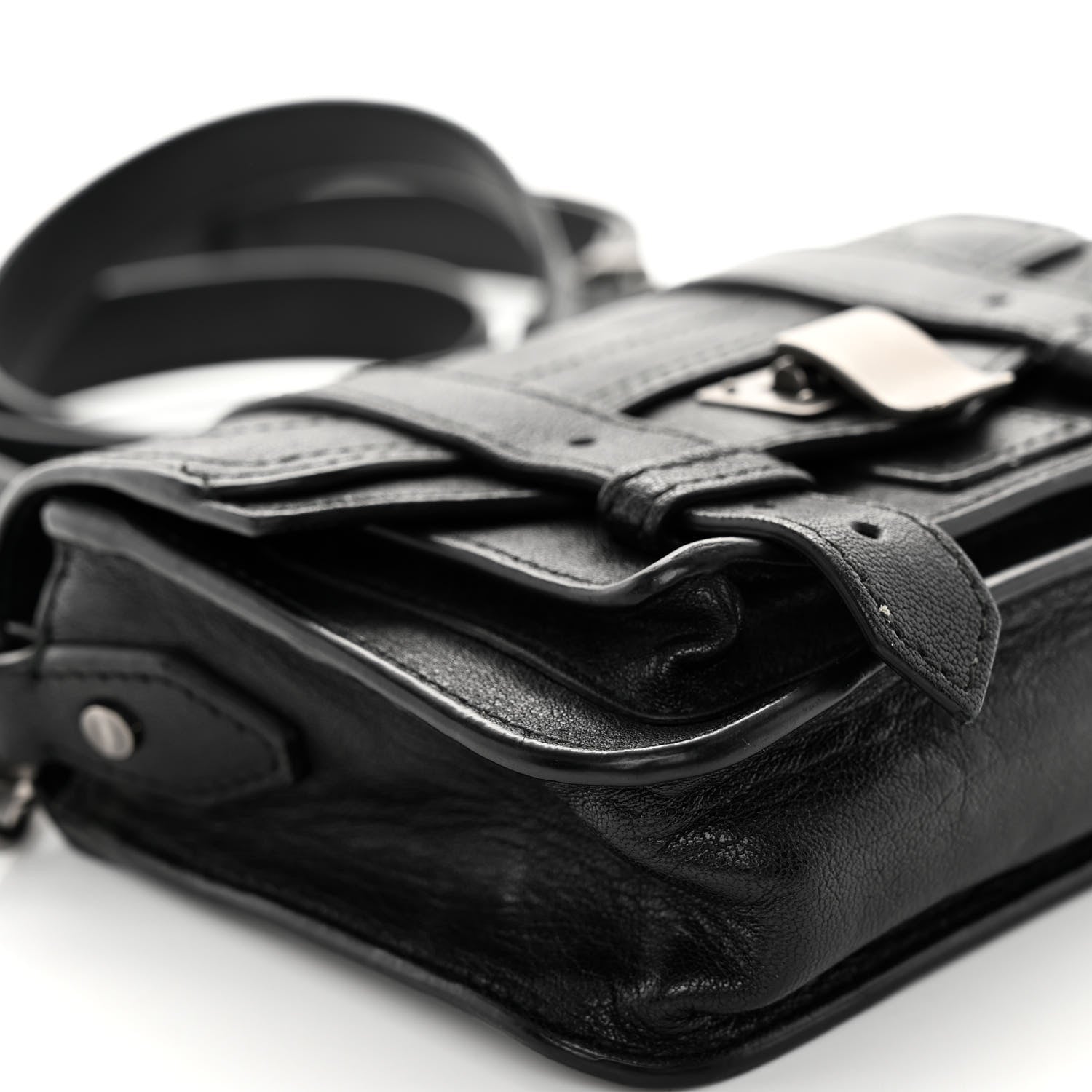 Proenza Schouler Lambskin Micro PS1 Satchel Black 9 of 10