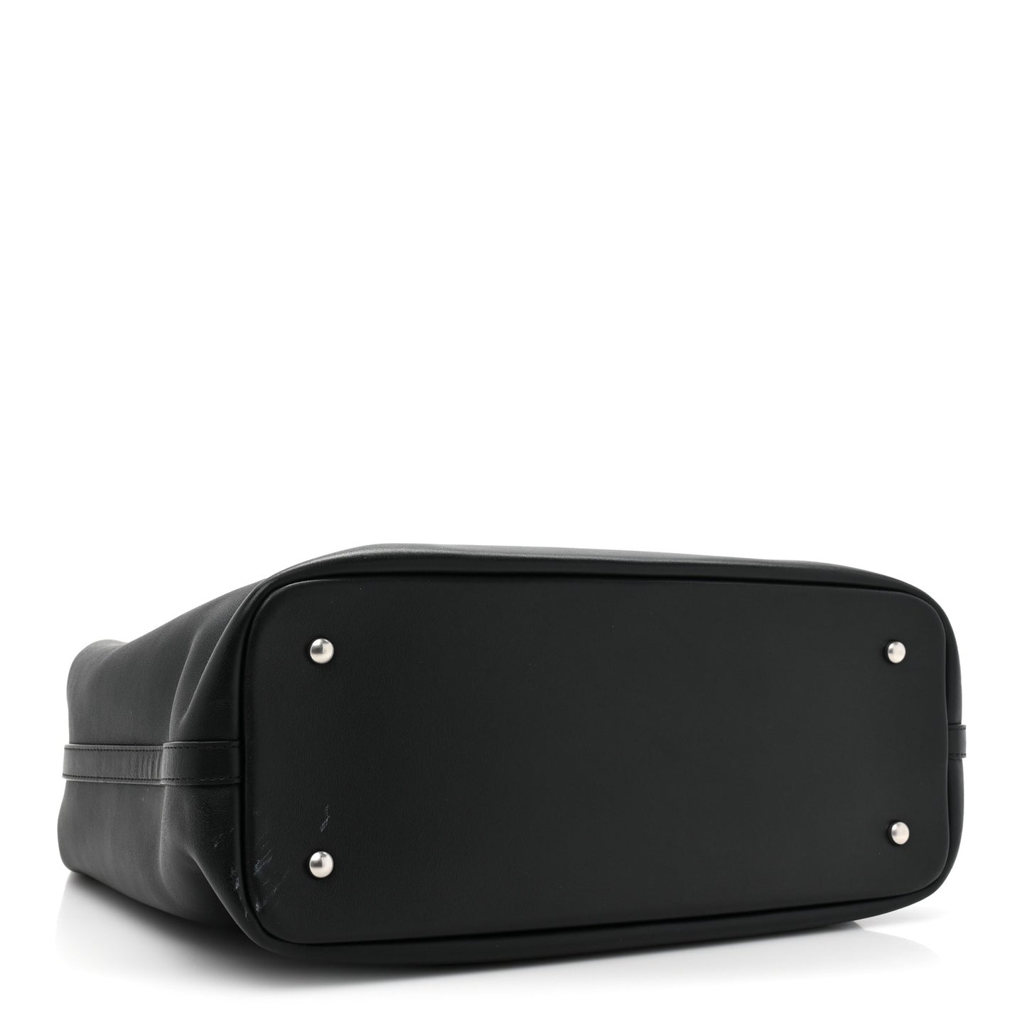 Calfskin Large Coco Eyelets Shopping Tote Black