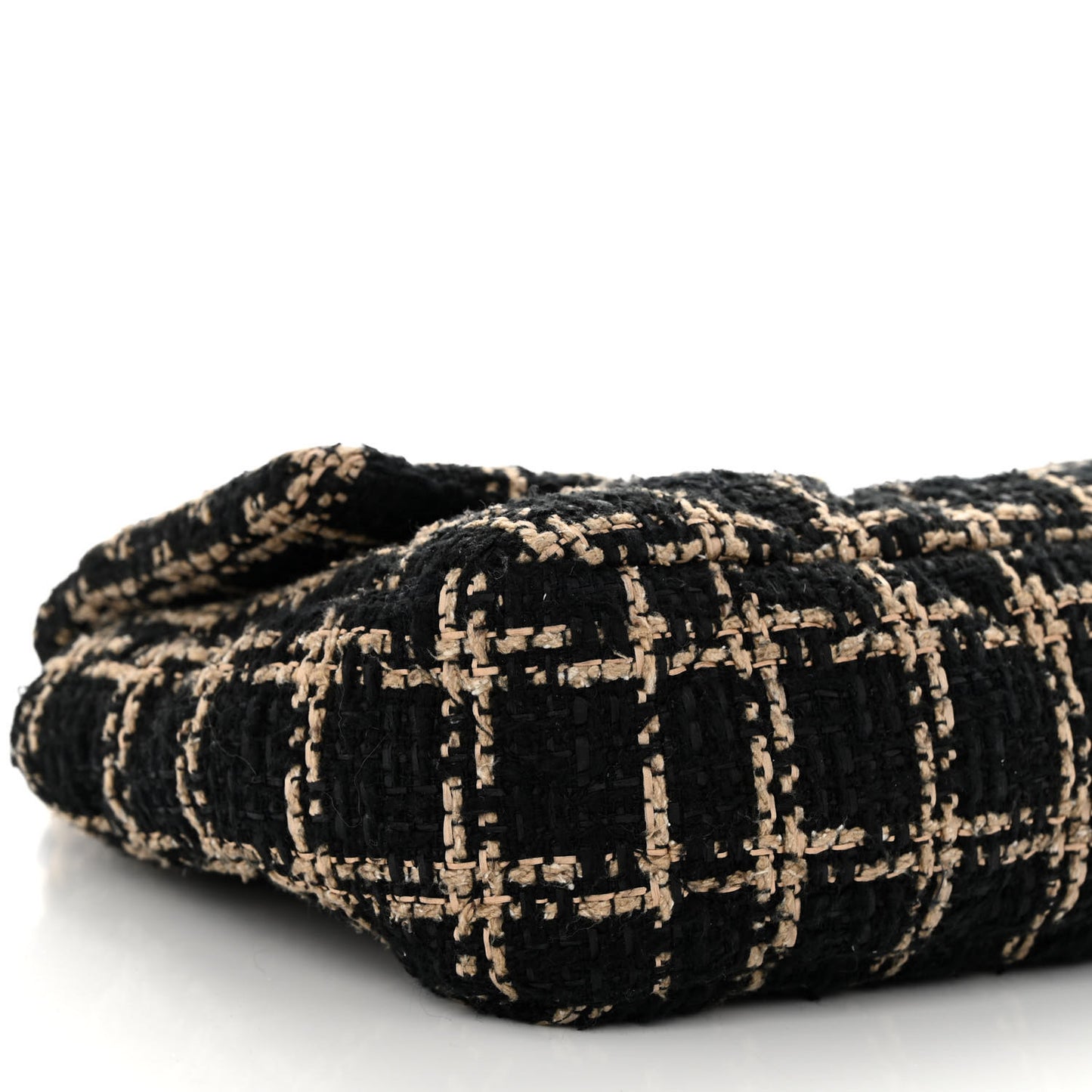 Tweed Quilted Medium Chanel 19 Flap Black Beige