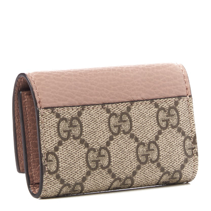 Gucci Dollar Calfskin GG Supreme Monogram GG Marmont 6 Key Holder Case Porcelain Rose Beige Ebony 2 of 8