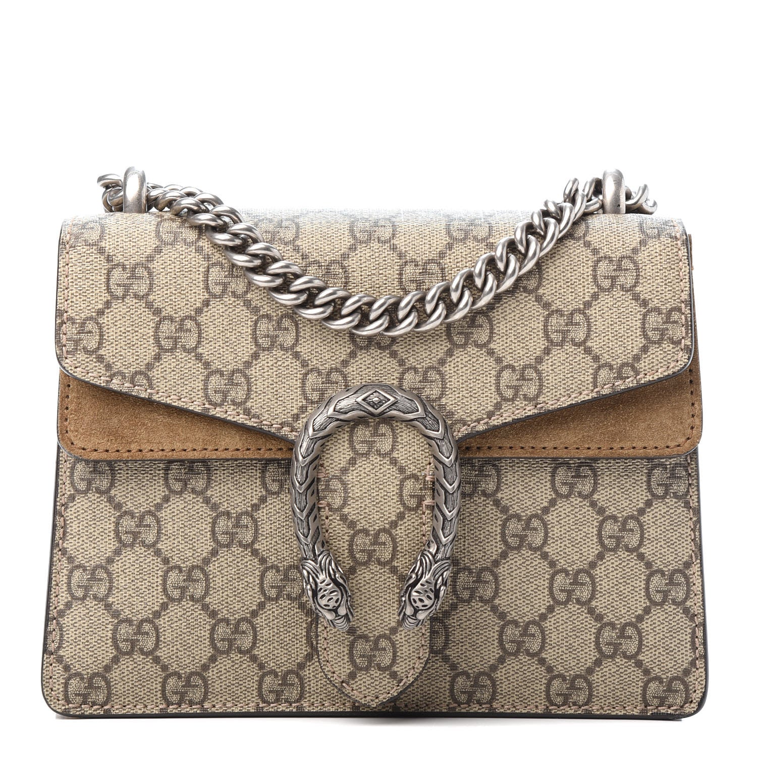 Gucci GG Supreme Monogram Mini Dionysus Shoulder Bag Taupe 1 of 9