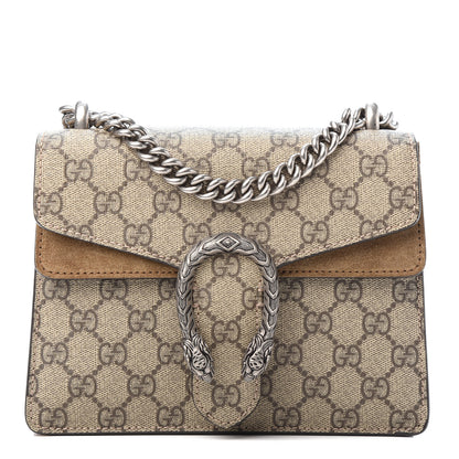 Gucci GG Supreme Monogram Mini Dionysus Shoulder Bag Taupe 1 of 9
