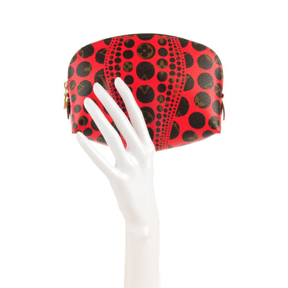 Louis Vuitton Monogram Kusama Pumpkin Dots Cosmetic Pouch Red 2 of 6