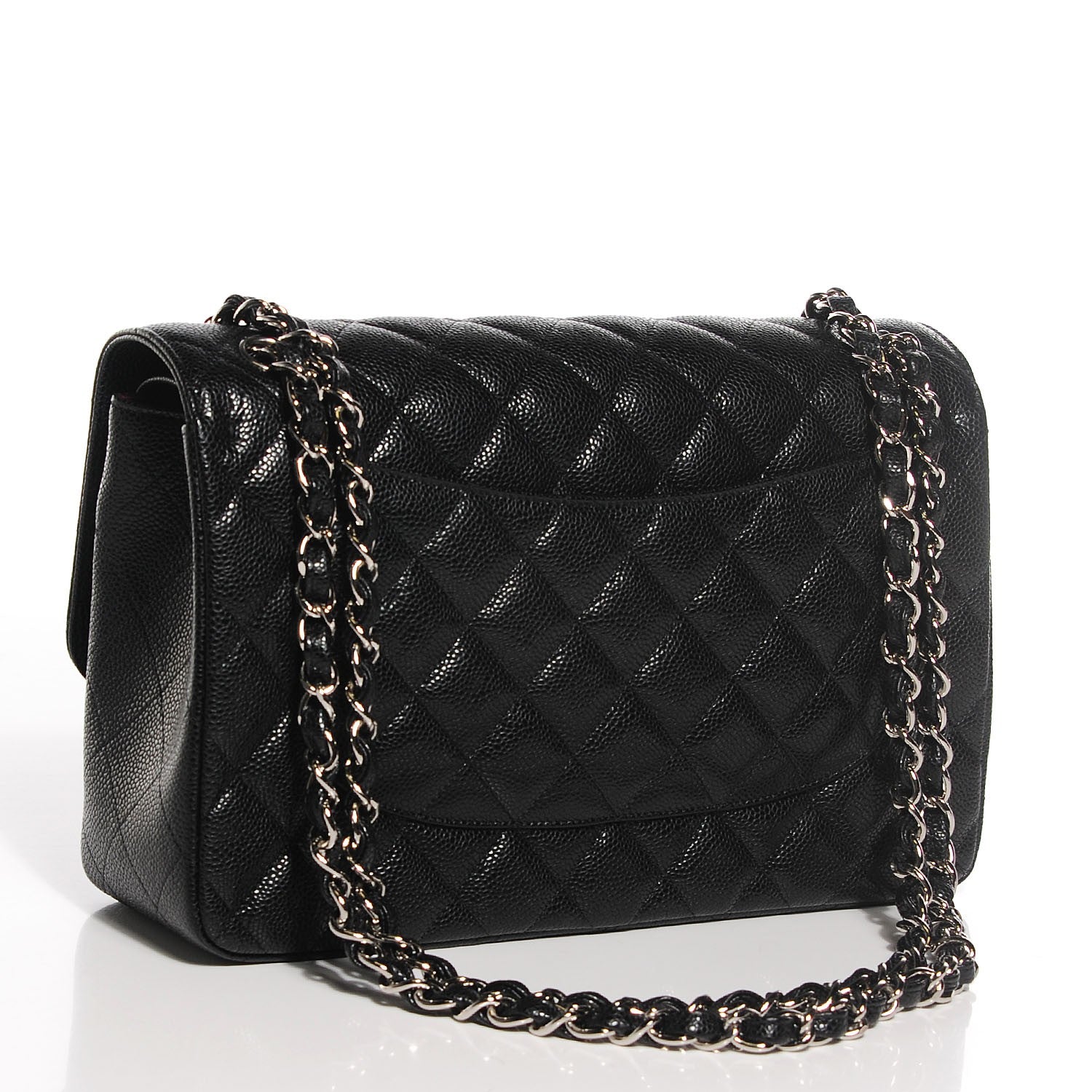 Chanel Caviar Quilted Jumbo Double Flap Black 3 of 9