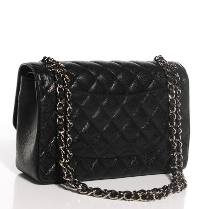 Chanel Caviar Quilted Jumbo Double Flap Black 3 of 9