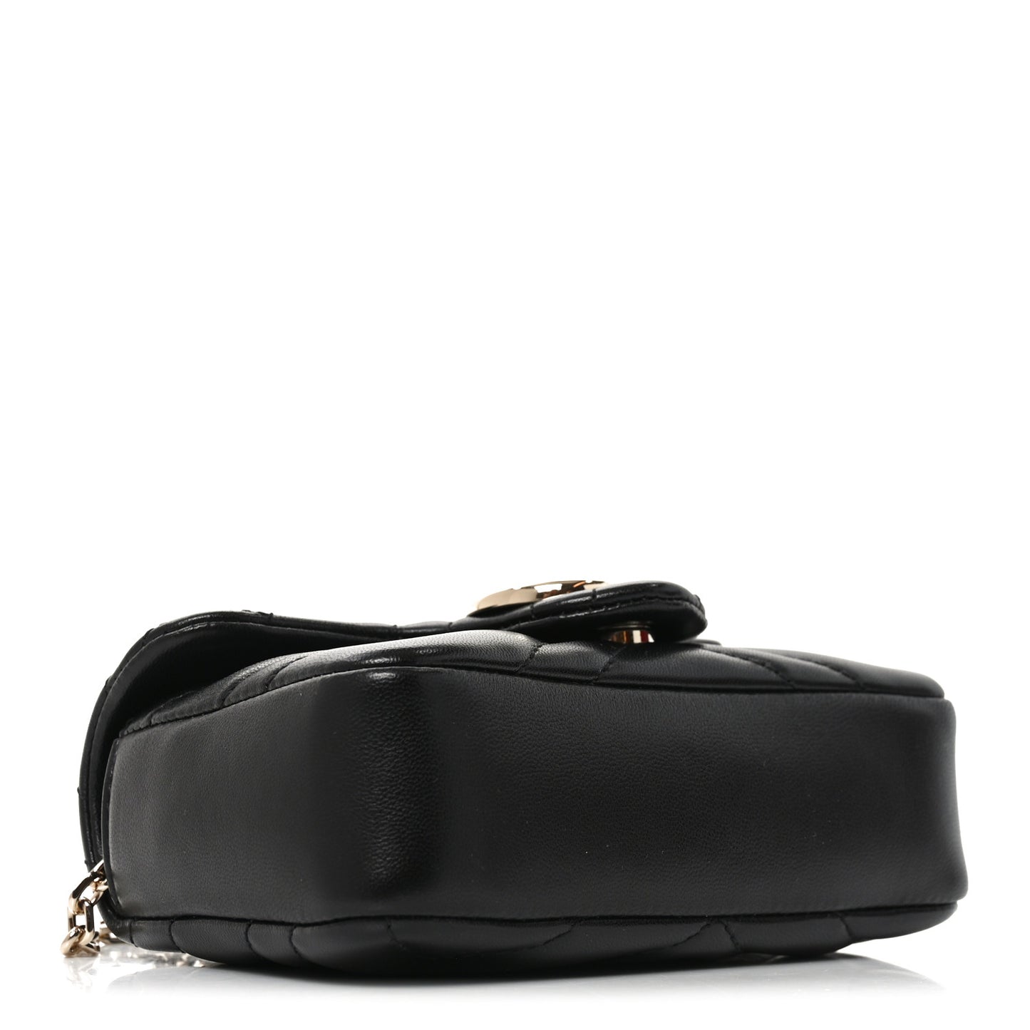 Lambskin Matelasse Mini GG Marmont Shoulder Bag Black