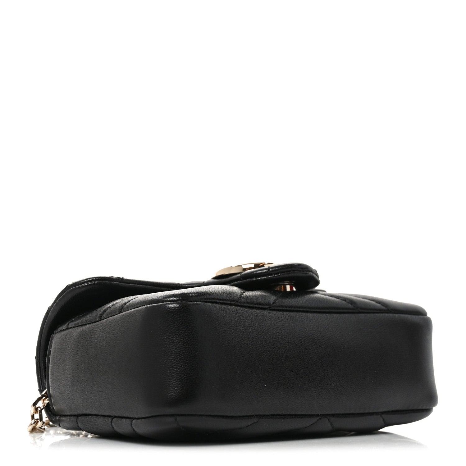 Gucci Lambskin Matelasse Mini GG Marmont Shoulder Bag Black 4 of 11