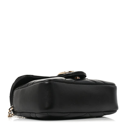 Gucci Lambskin Matelasse Mini GG Marmont Shoulder Bag Black 4 of 11
