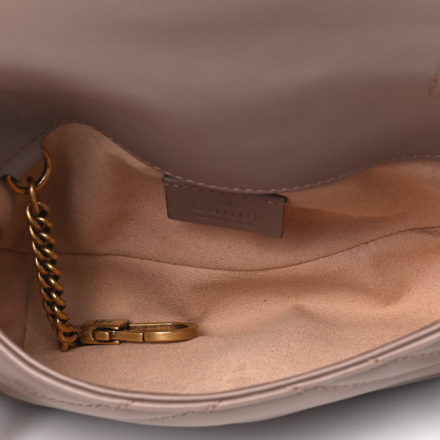 Calfskin Matelasse Super Mini GG Marmont Shoulder Bag Porcelain Rose