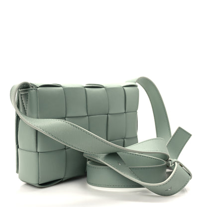 Bottega Veneta Lambskin Maxi Intreccio Small Cassette Crossbody Bag New Sauge 3 of 11
