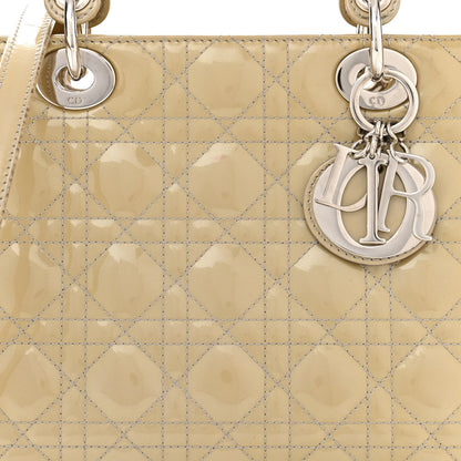Christian Dior CHRISTIAN DIOR Patent Cannage Medium Lady Dior Grey 8 of 14