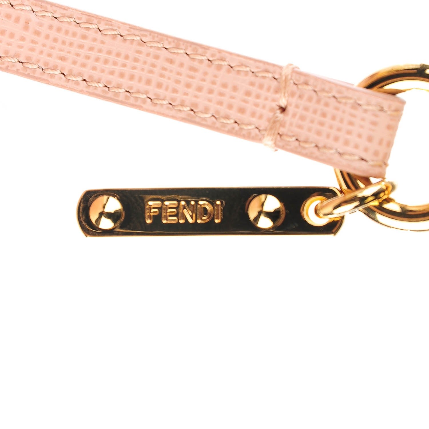 Fendi Fox Fur Vitello Elite Bi-Color Pom Pom Bag Charm Rosa Cammello Cipria 4 of 6