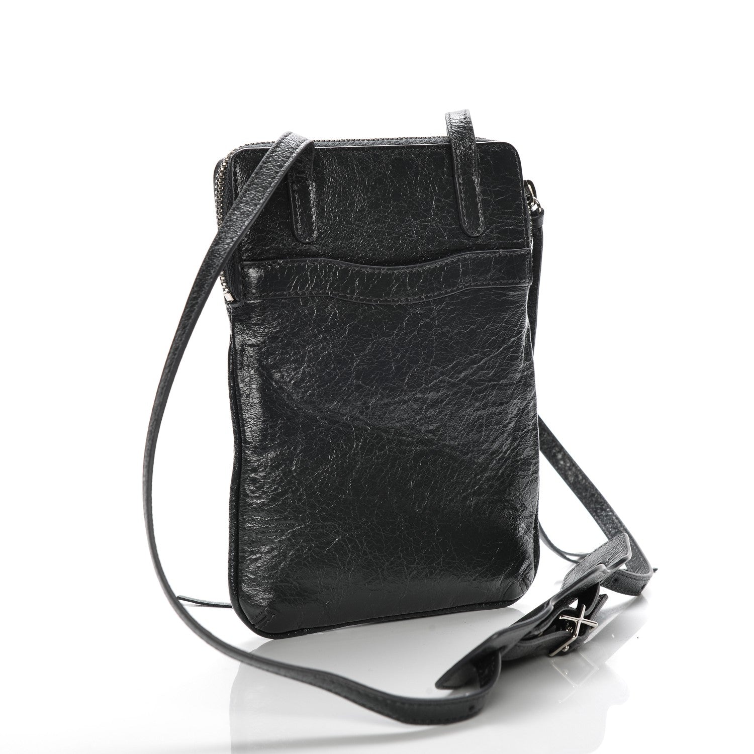 Balenciaga Agneau Classic Hardware Phone Holder Bag Gris Fossile 3 of 7