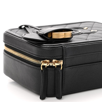 Chanel Caviar Quilted Medium CC Filigree Vanity Case Black 9 of 10