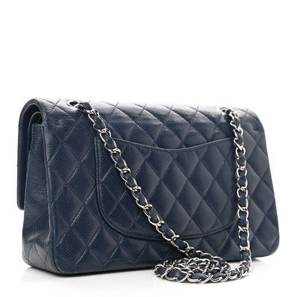 Chanel Caviar Quilted Medium Double Flap Navy 3 of 13