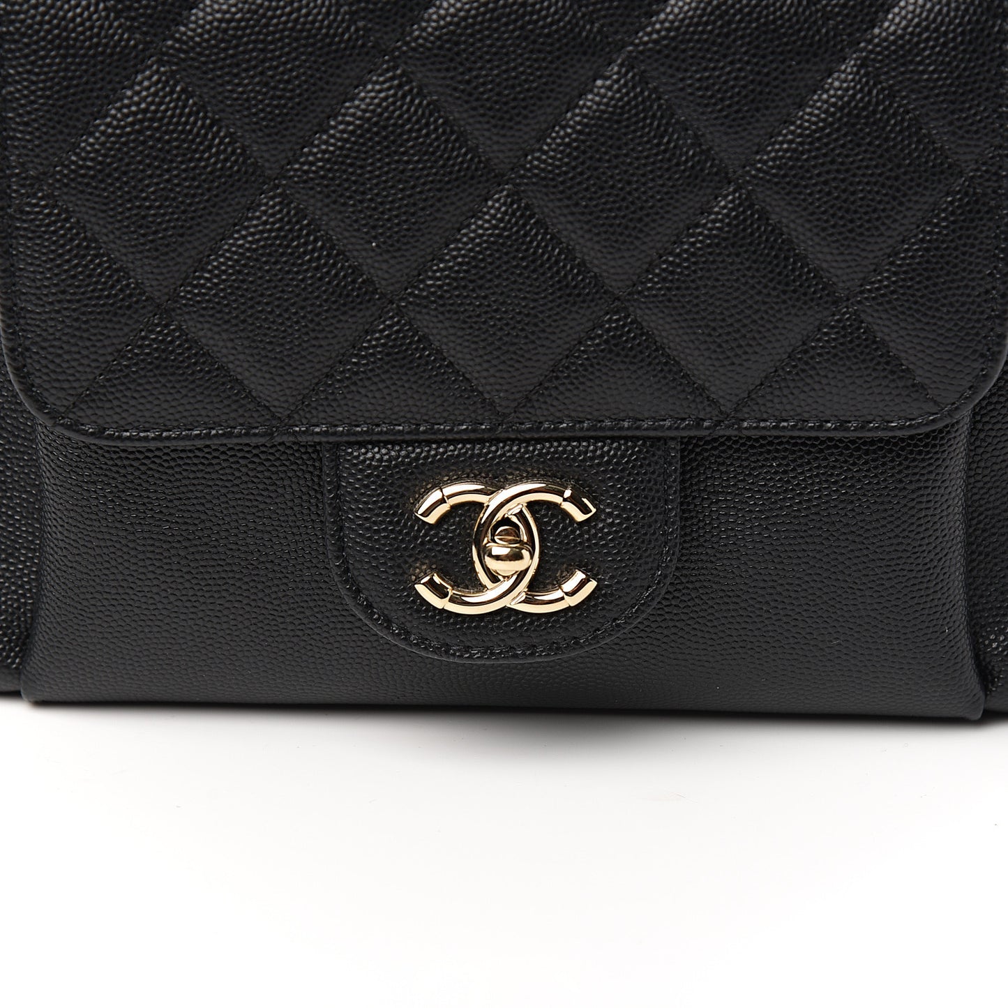 Caviar Quilted Medium Zip Around Backpack Black