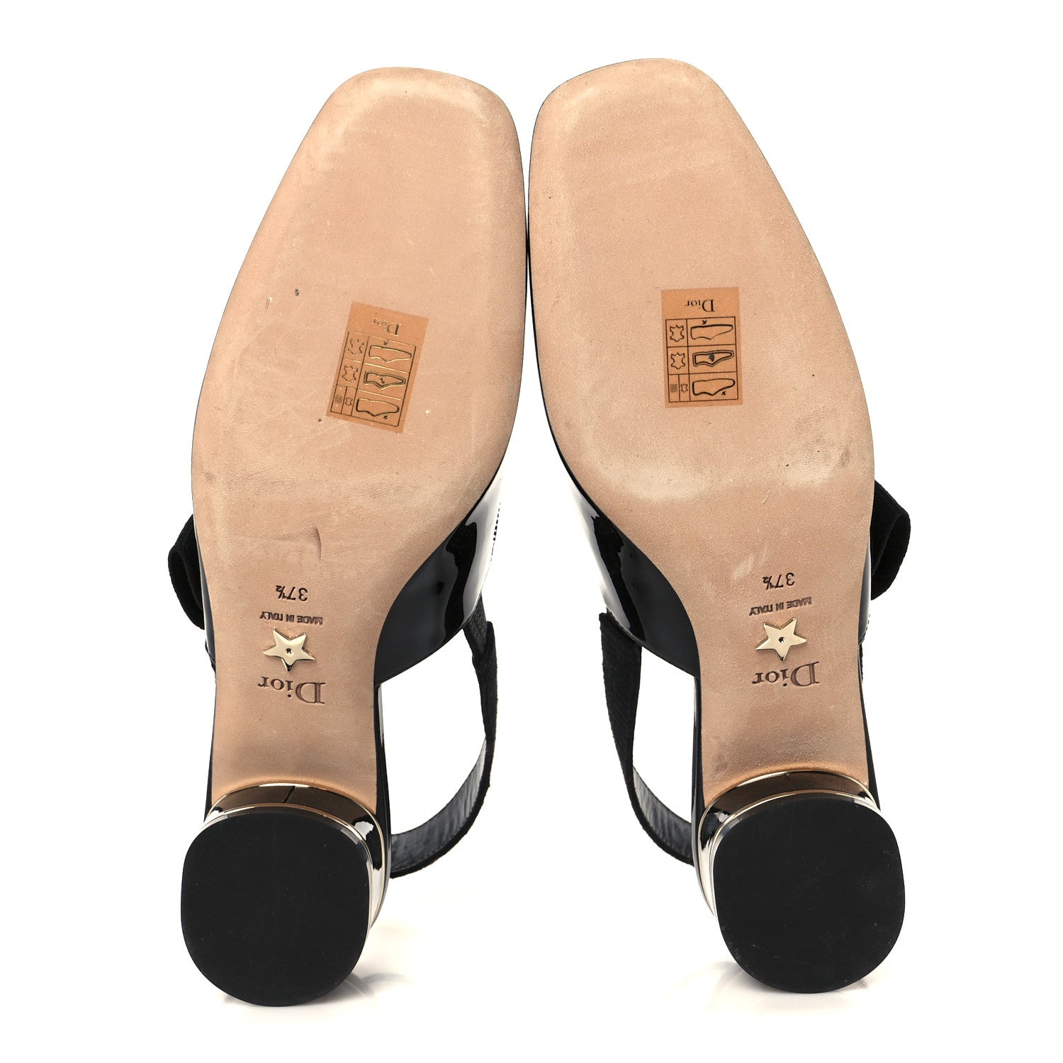 Christian Dior Patent Miss Dior Slingback Pumps 37.5 Black 6 of 9