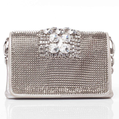 Jimmy Choo Crystal Embellished Mesh Cecile Clutch Bag 3 of 9