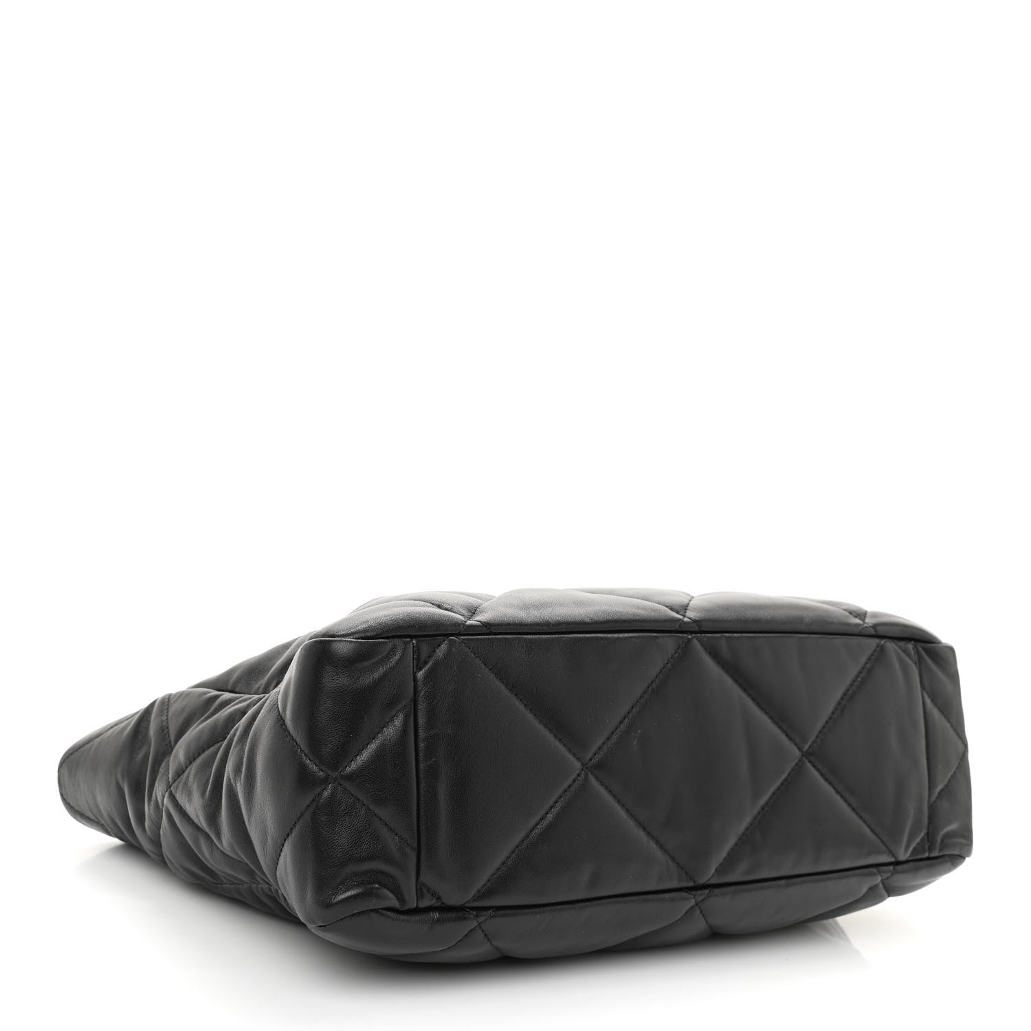 Chanel Lambskin Quilted Chanel 19 East West Shopping Bag Black 4 of 10