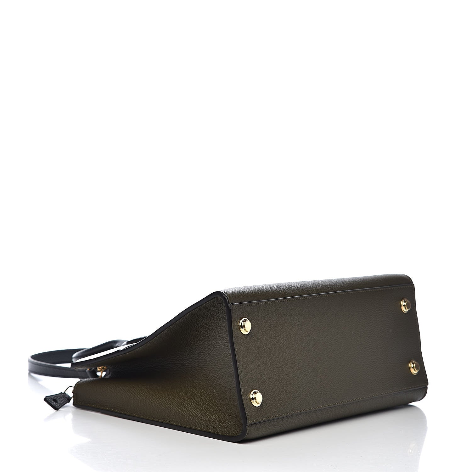 Louis Vuitton Taurillon City Steamer MM Kaki Cream Black 4 of 10
