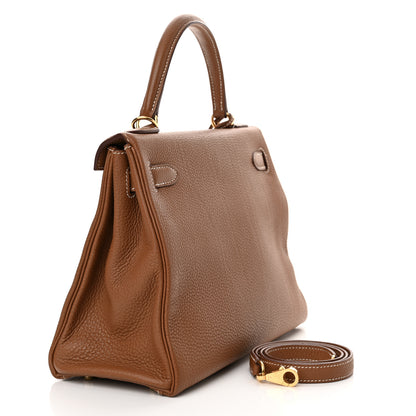 Hermes Togo Kelly Retourne 28 Gold 3 of 11