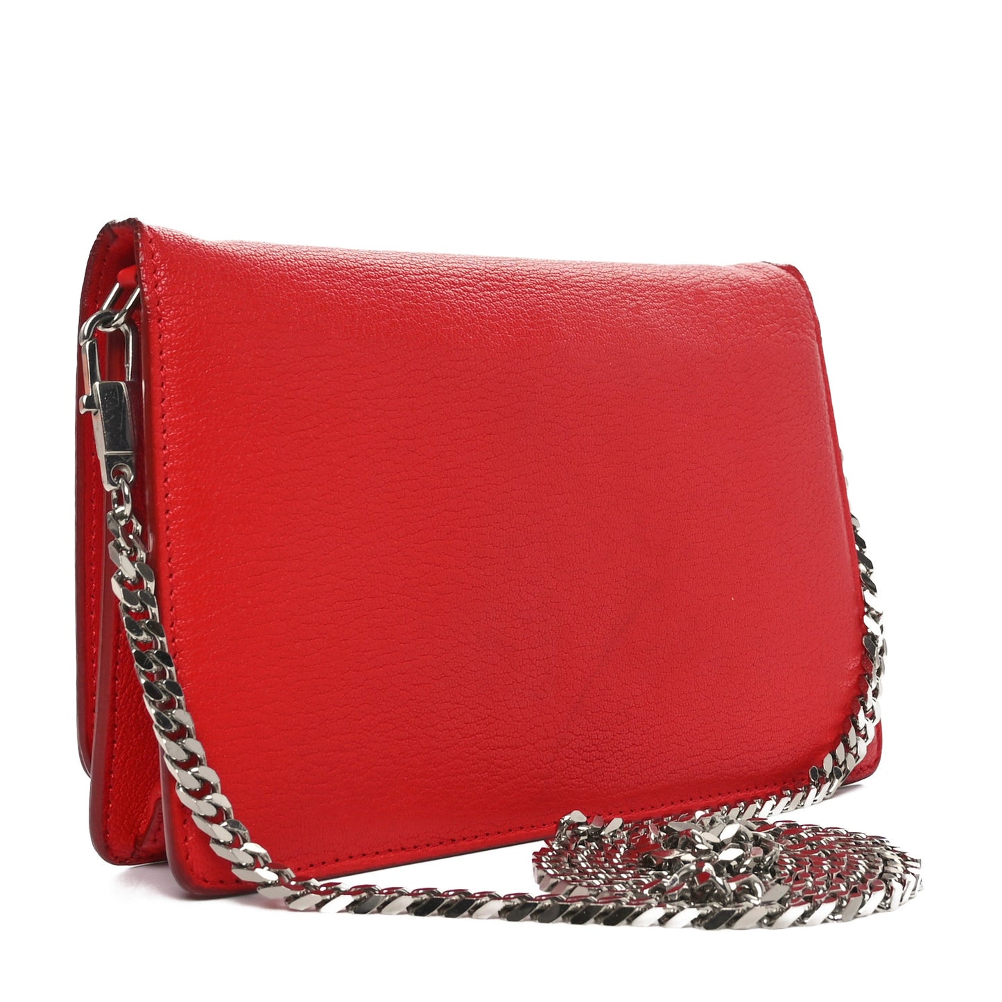 Sugar Goatskin Pandora Chain Wallet Red