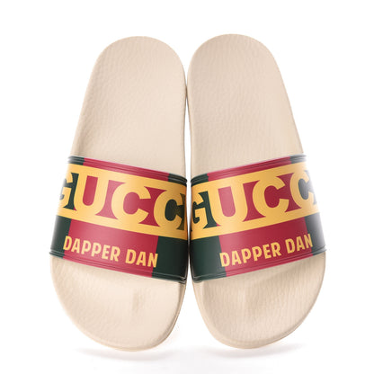 Gucci X DAPPER DAN Rubber Womens Slide Sandals 36 Red Green Crop 5 of 8