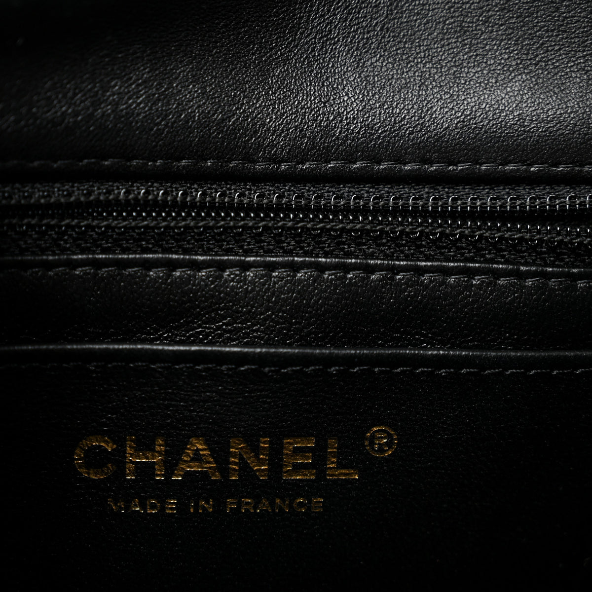 Lambskin Quilted Mini Square Flap Black