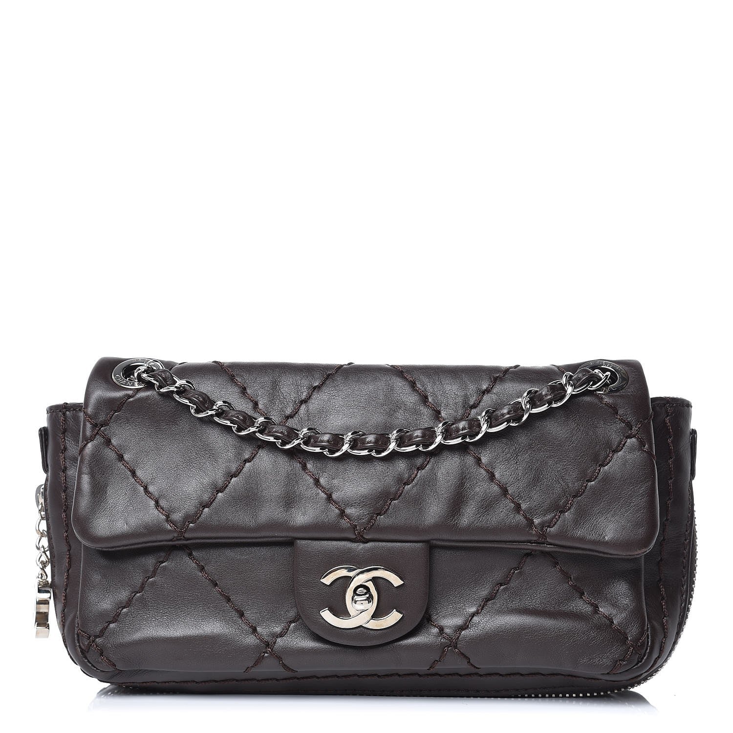 Chanel Calfskin Expandable Flap Brown 1 of 8