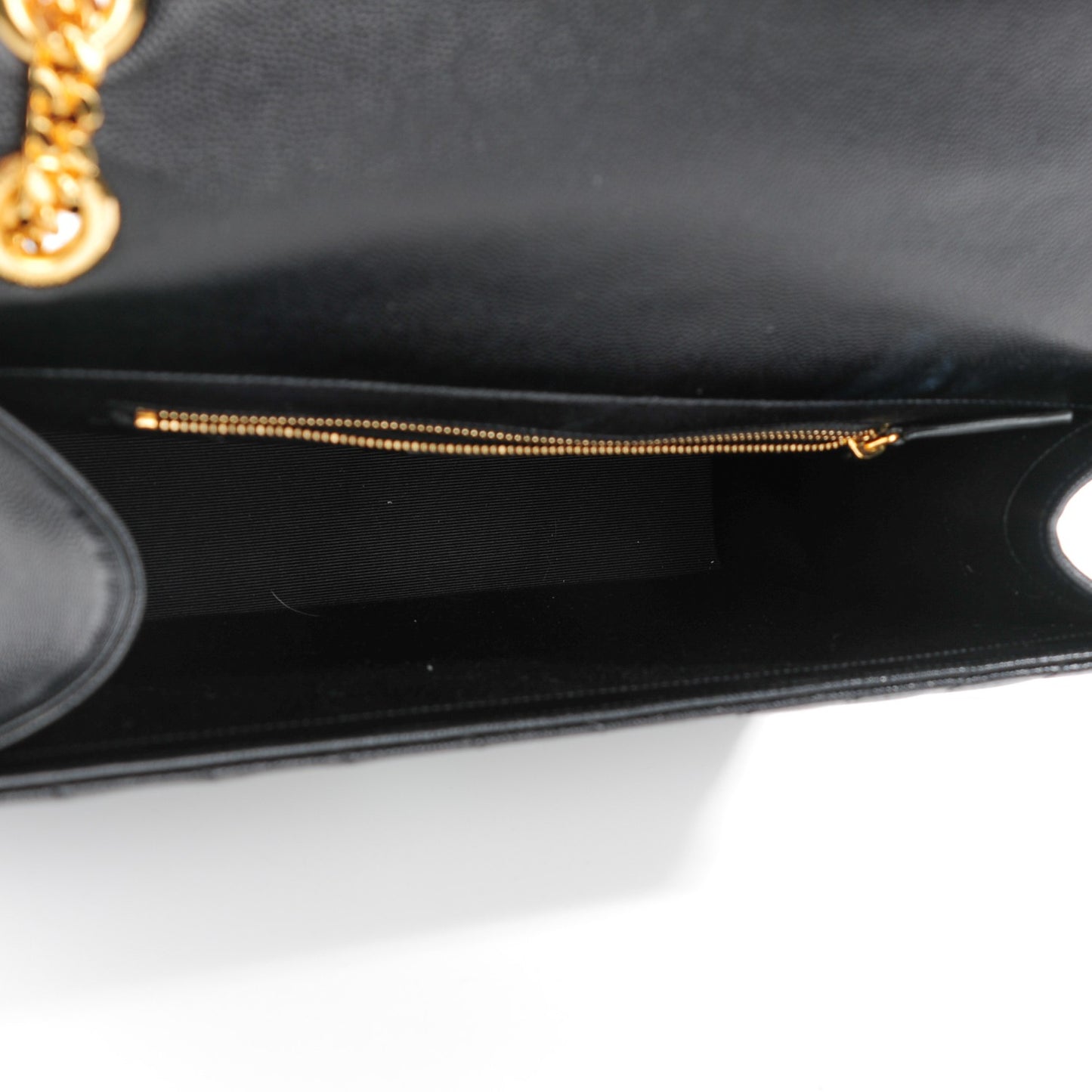 Grain De Poudre Matelasse Chevron Large Monogram Satchel Black