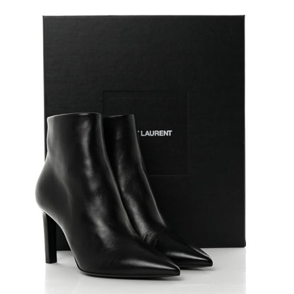 Saint Laurent Santiago Russo Kate 85 Zip Bootie 38.5 Black 9 of 9