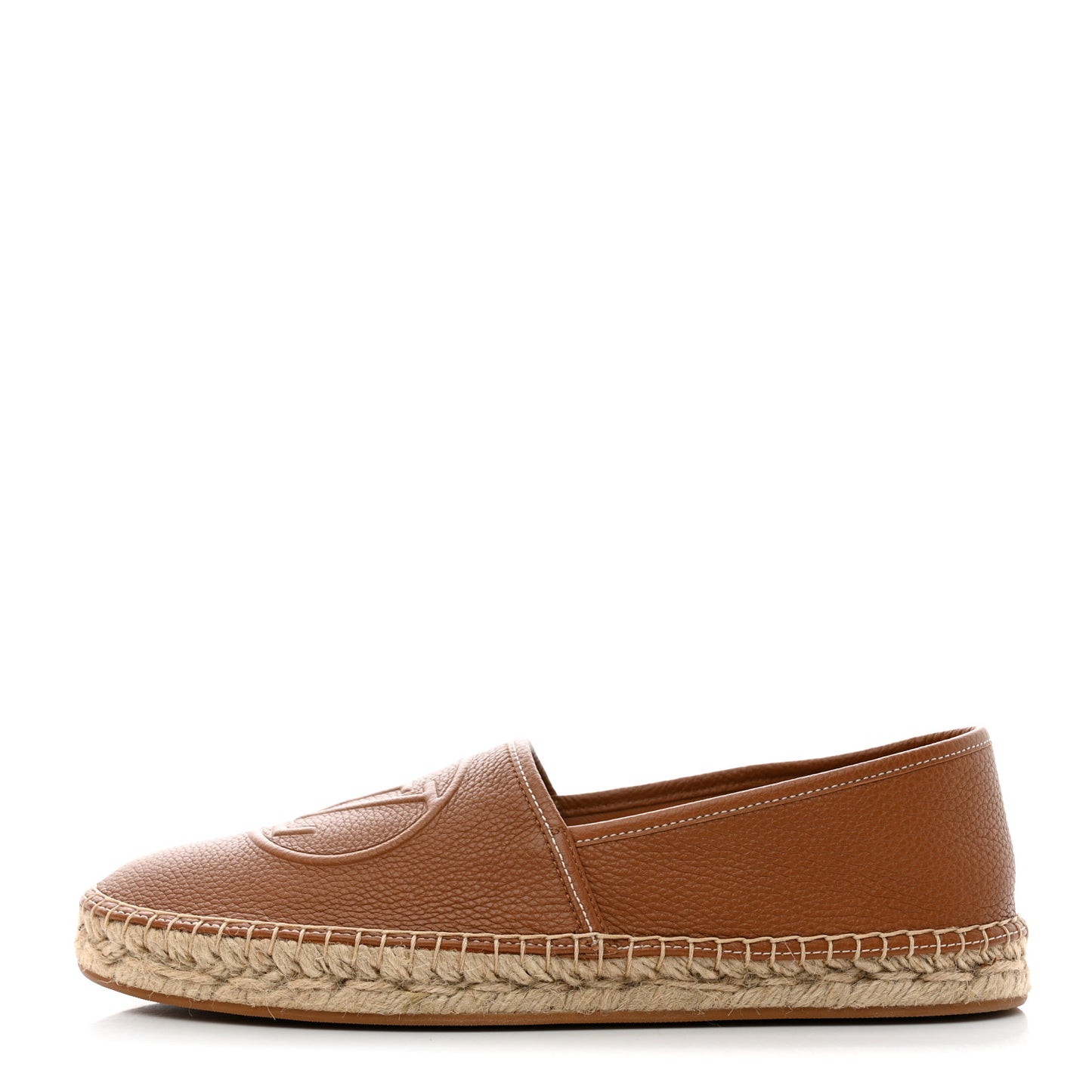 Monogram Leather Starboard Espadrille Flats 39 Brown