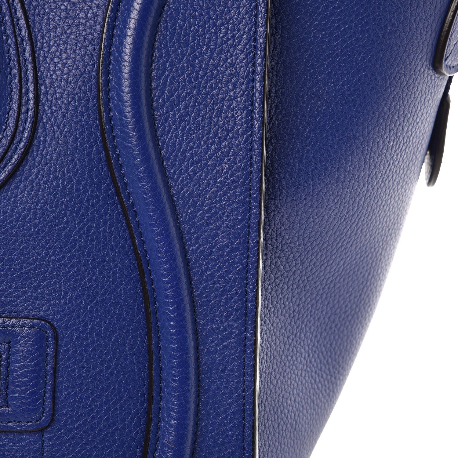 Celine Drummed Calfskin Mini Luggage Indigo 11 of 17