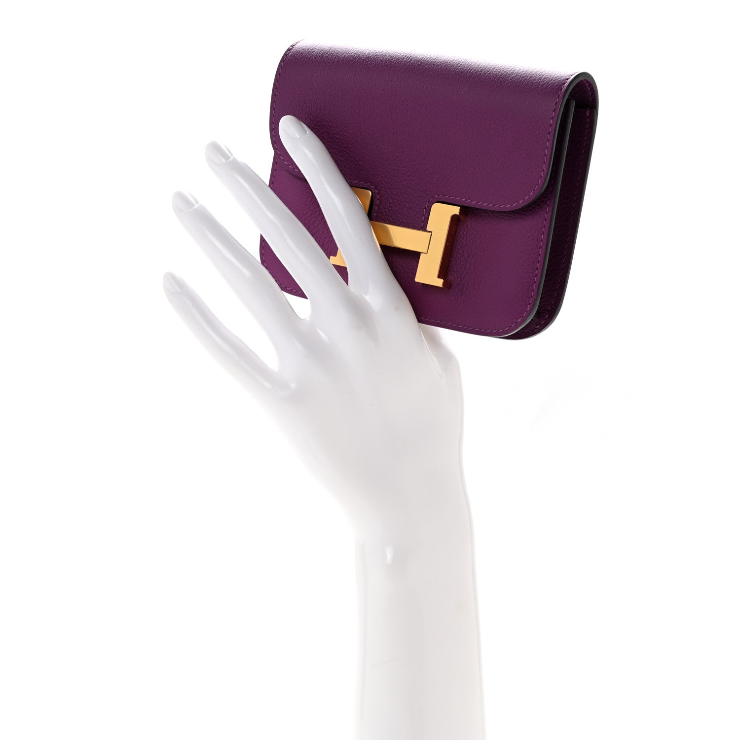 Hermes Evercolor Constance Slim Wallet Anemone 2 of 10