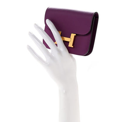 Hermes Evercolor Constance Slim Wallet Anemone 2 of 10