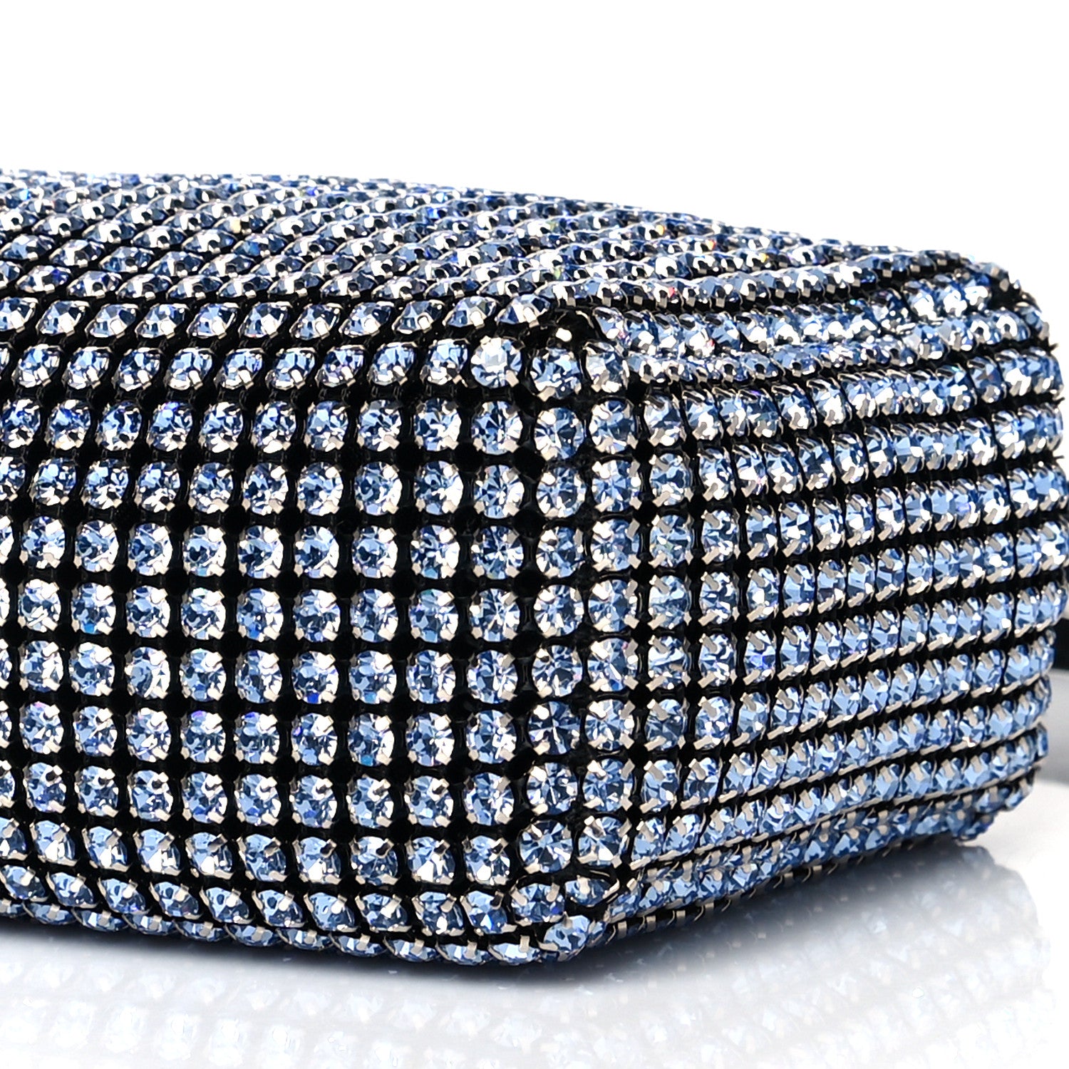 Alexander Wang Mesh Crystal Rhinestone Mini Heiress Pouch Navy 8 of 9