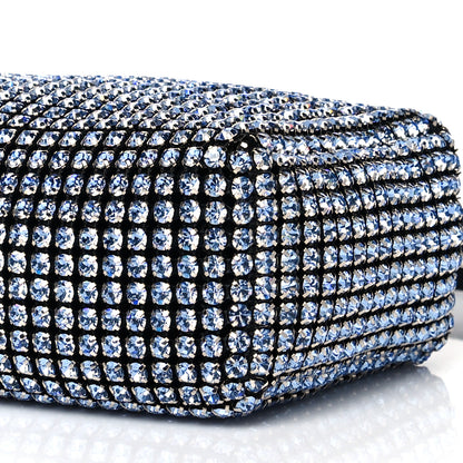 Alexander Wang Mesh Crystal Rhinestone Mini Heiress Pouch Navy 8 of 9
