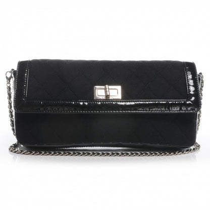 Chanel Jersey and Patent Mademoiselle East West Flap Black 1 of 10