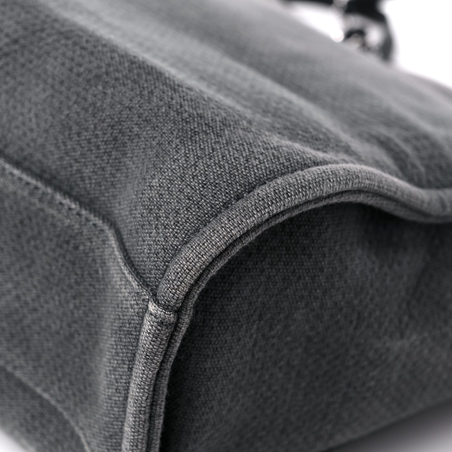 Canvas Mini Deauville Tote Dark Grey