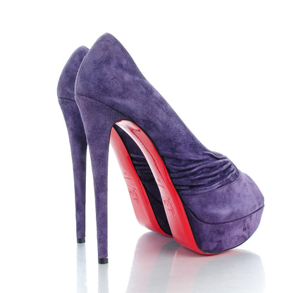 Christian Louboutin Suede Drapadita 150 Pumps 40 Iris 4 of 8