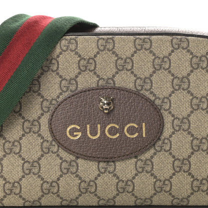 Gucci GG Supreme Monogram Web Neo Vintage Shoulder Bag Beige New Acero Crop 8 of 14