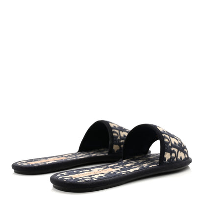 Christian Dior Velvet Oblique Chez Moi Sandal 38.5 Deep Blue 4 of 8