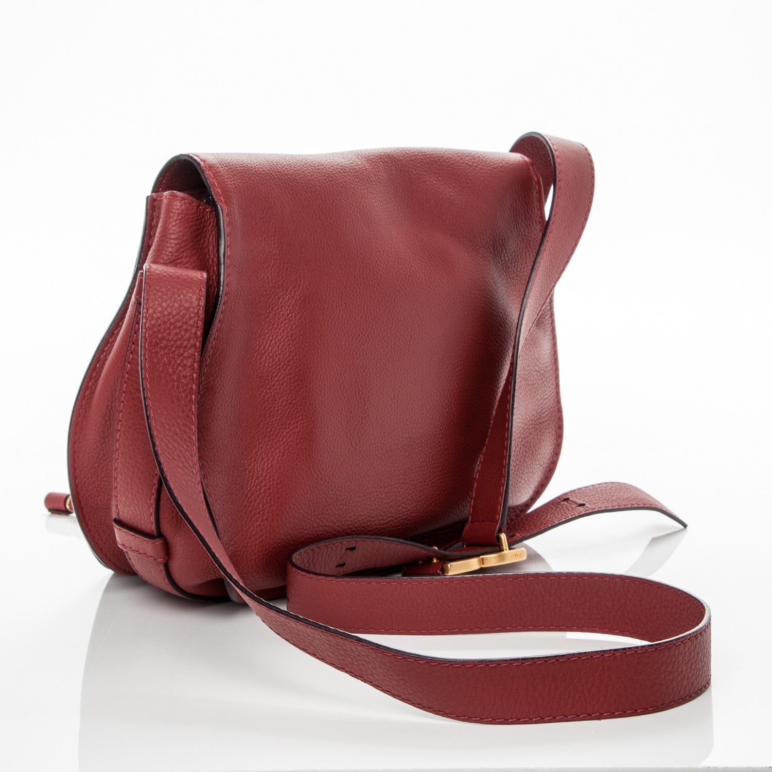 Chloe Calfskin Medium Marcie Round Crossbody Bag Berry Cupcake 3 of 6