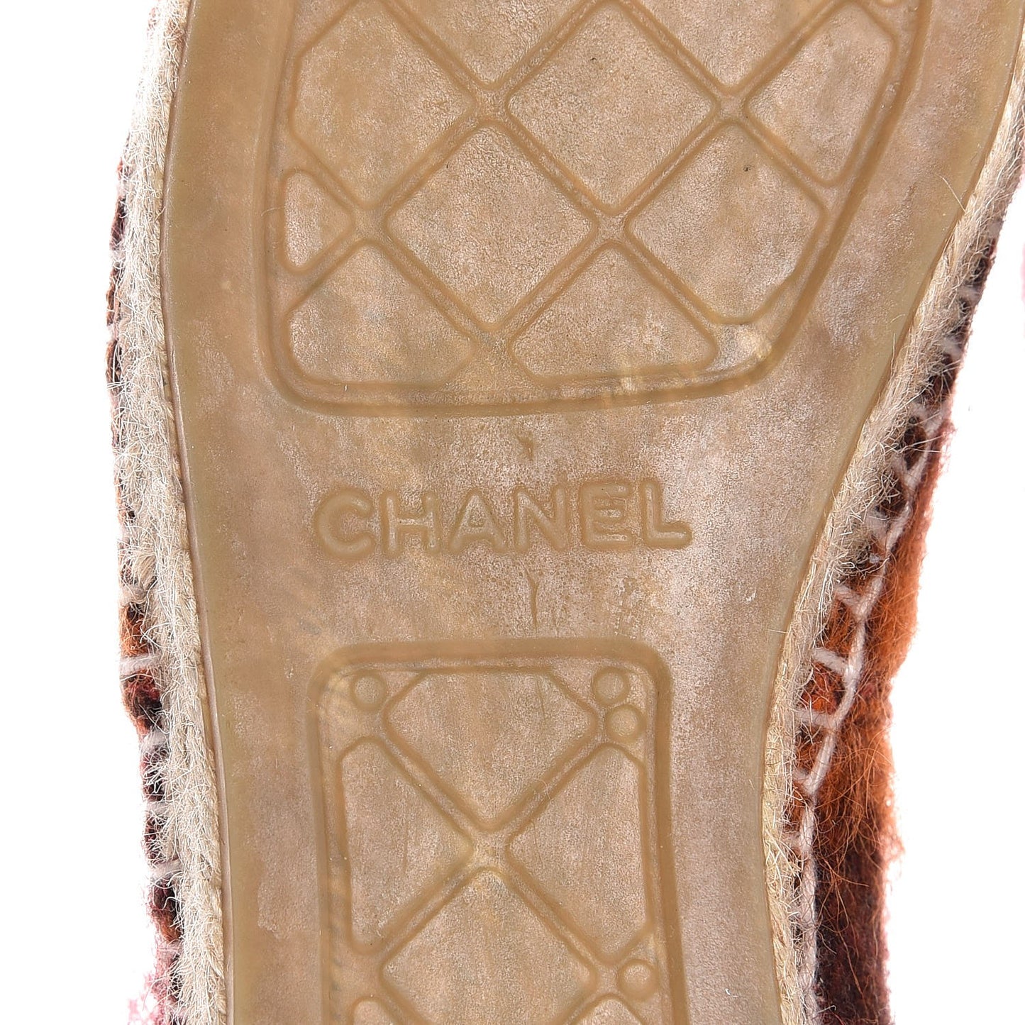 Tweed CC Espadrilles 38 Brown Pink