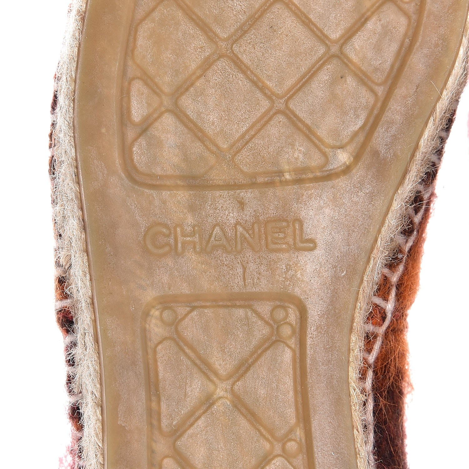 Chanel Tweed CC Espadrilles 38 Brown Pink 7 of 10