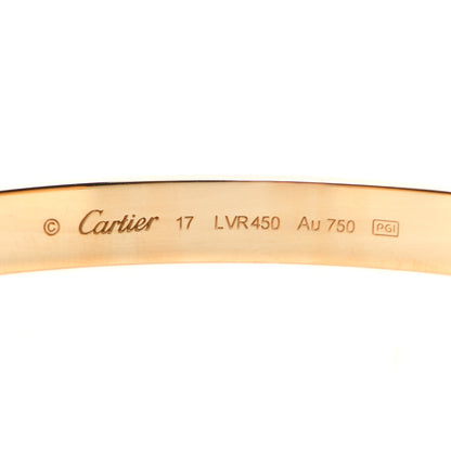 Cartier 18K Yellow Gold LOVE Cuff Bracelet 17 4 of 6