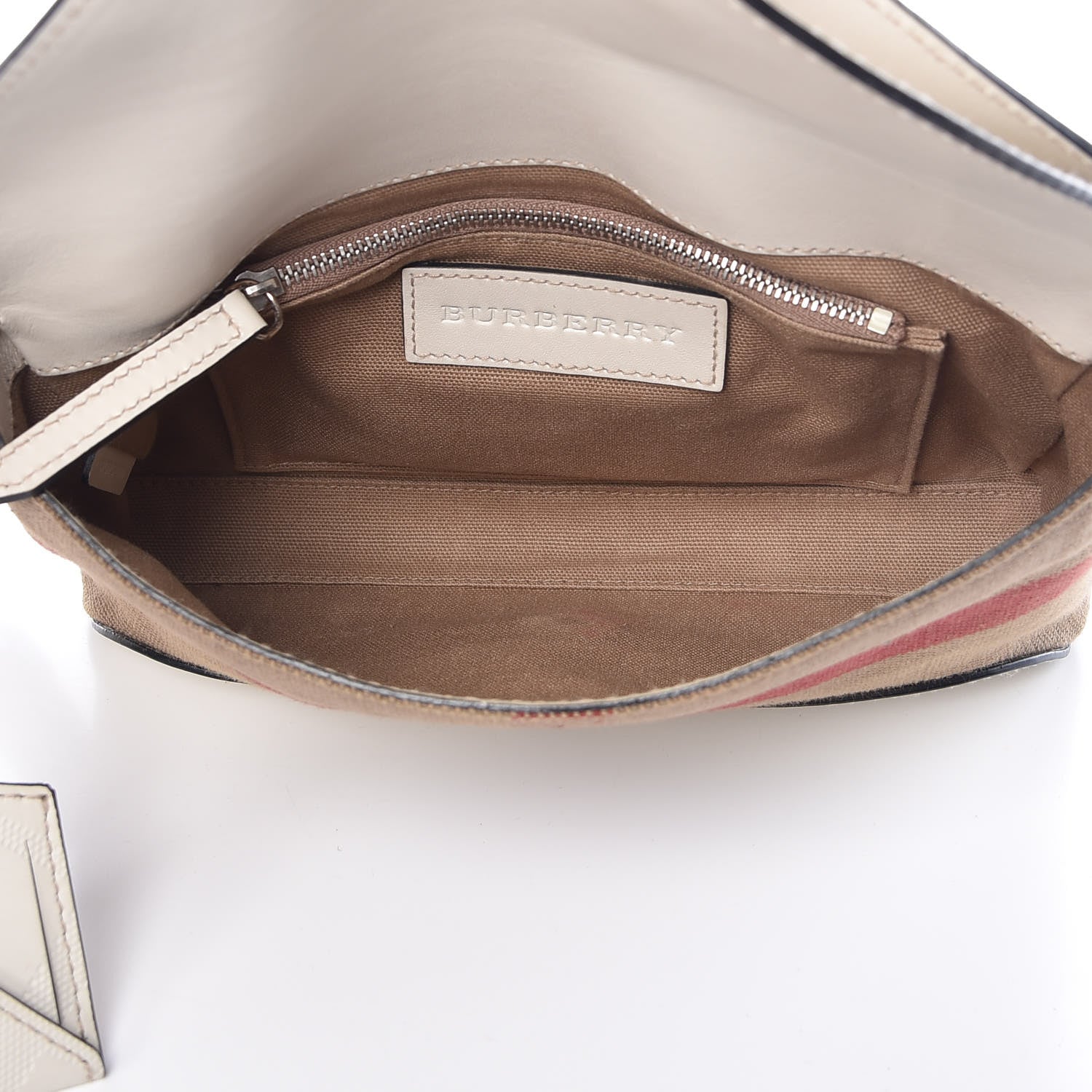 Burberry Canvas House Check Small Henham Crossbody White 5 of 10