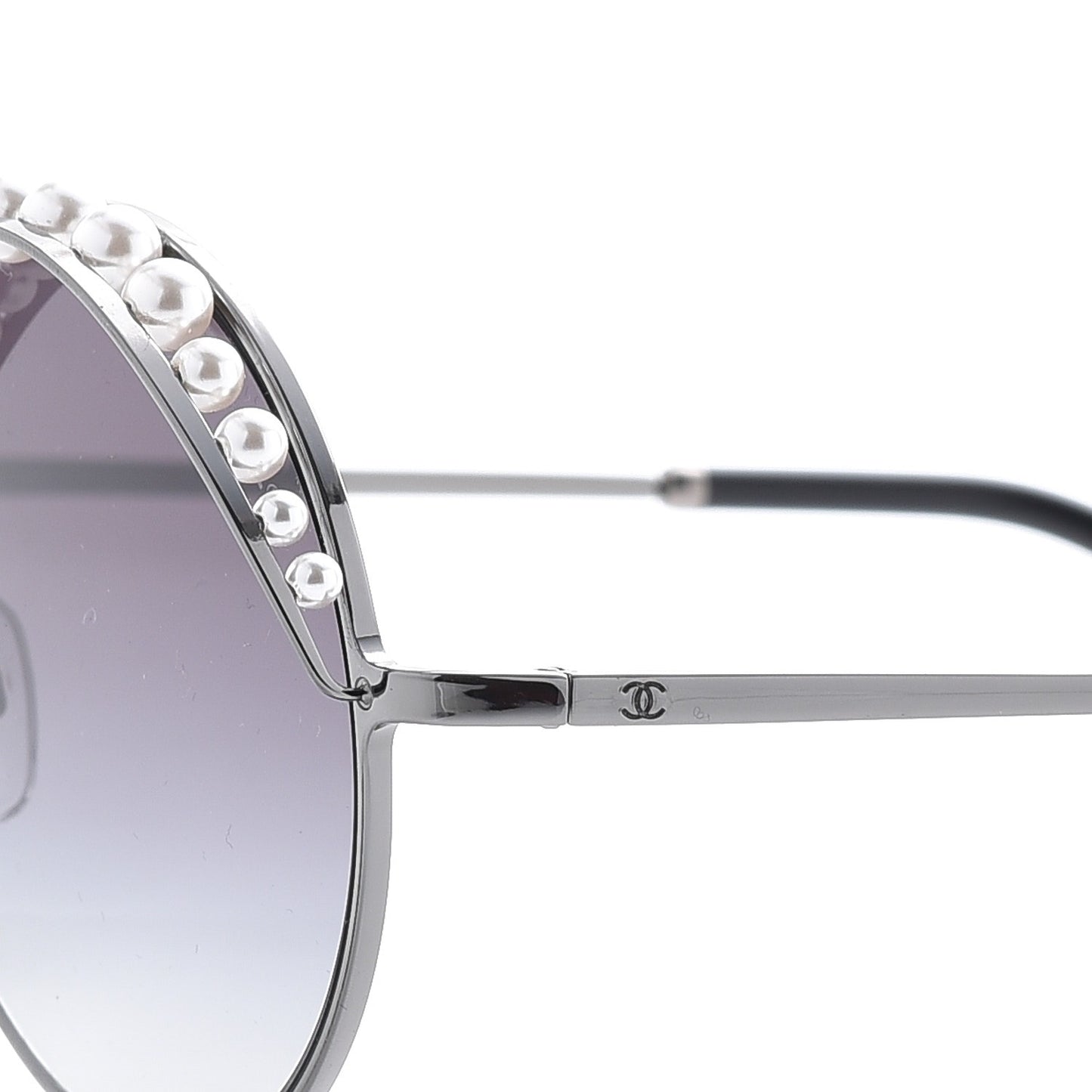 Pearl Round Polarized Sunglasses 4234-H Silver