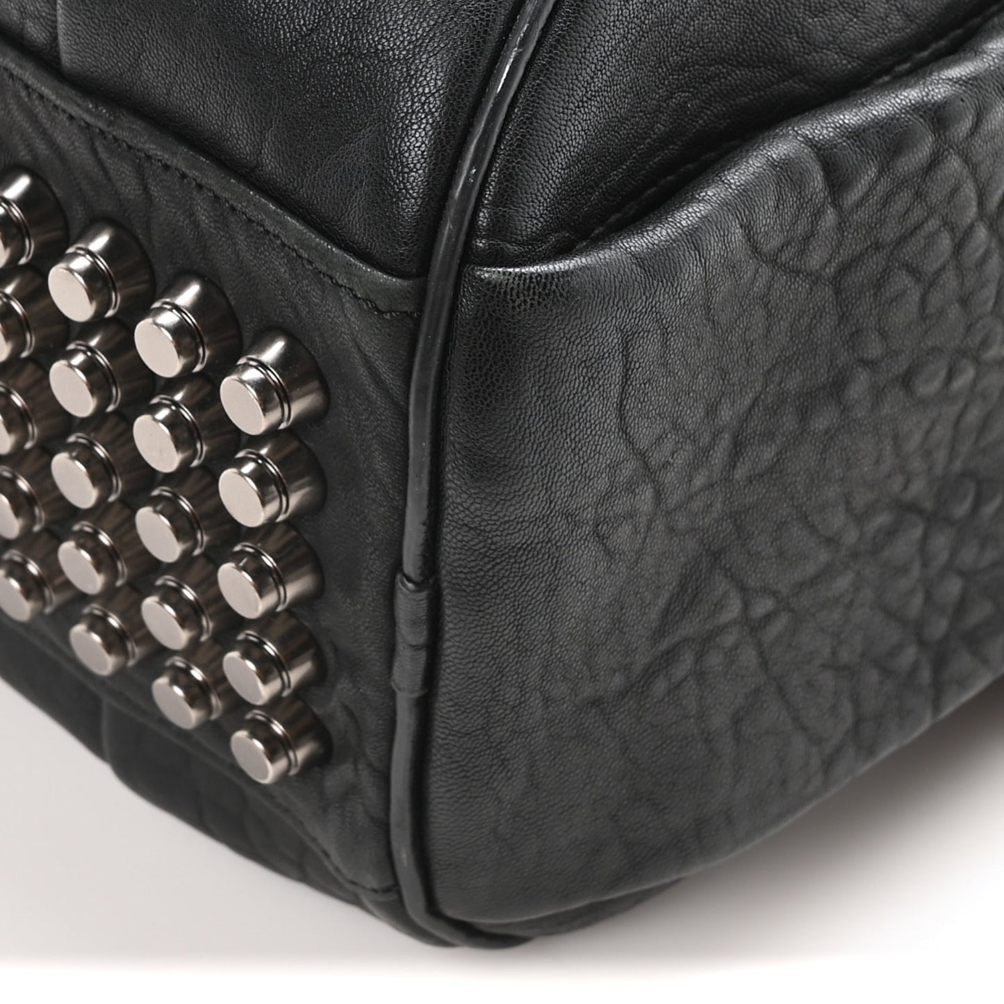 Pebbled Lambskin Rocco Black Nickel Hardware